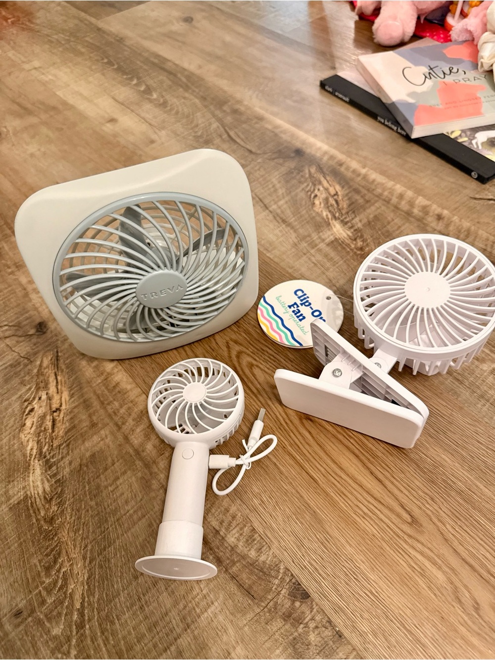 White Portable Clip & Handheld Fans - Multi-Pack